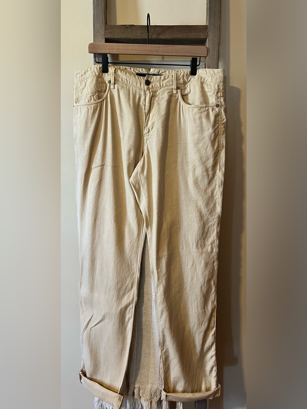 Incotex Men's Light Beige Chinos -  5 pocket Straight size 38 100% cotton